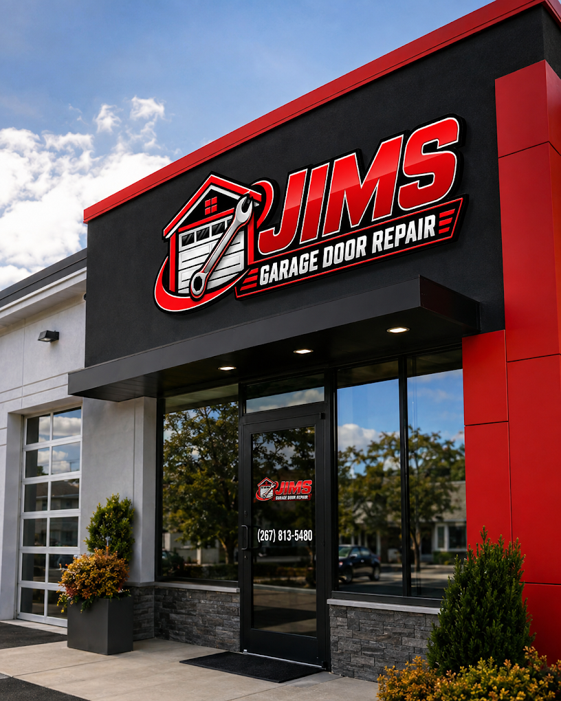 Jims Garage Door Repair storefront in Ardmore Pennsylvania